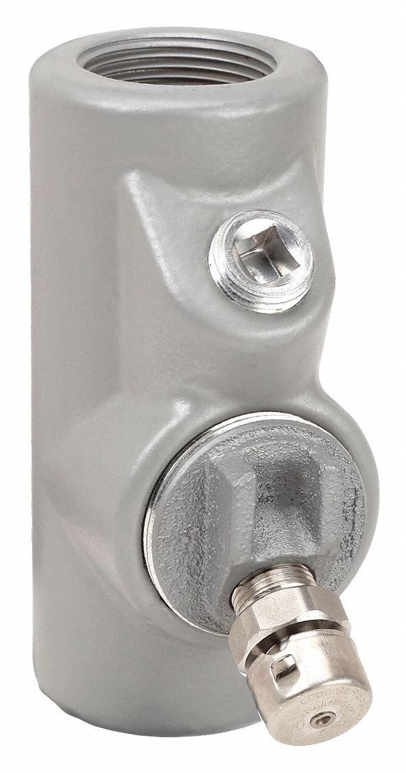 Sealing Fitting - Vertical: Aluminum, 1 1/2 in Trade Size, Female, 6 1/4 in Overall Lg