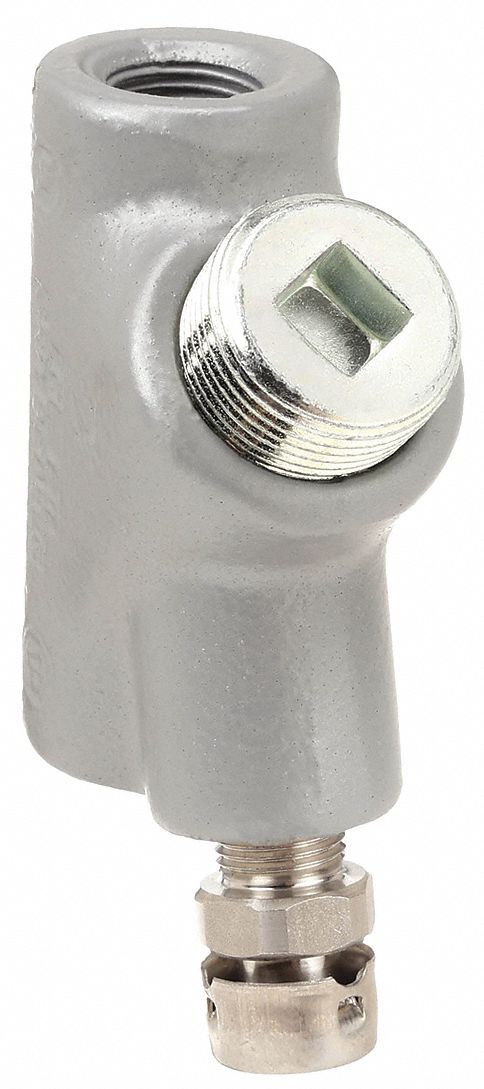 Sealing Fitting - Vertical: Iron, 1/2 in Trade Size, Female, 3 11/16 in Overall Lg