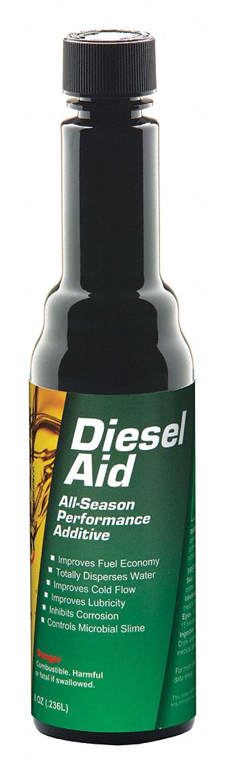 DIESEL AID, FOR DIESEL FUEL, DILUTION RATIO 1:3840, LIGHT YELLOW, 8 OZ