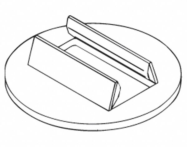 MODULAR SHELVING COMPONENT, TYPE 1 FLOOR PLATE, ROUND, GREY, BAKED ENAMEL