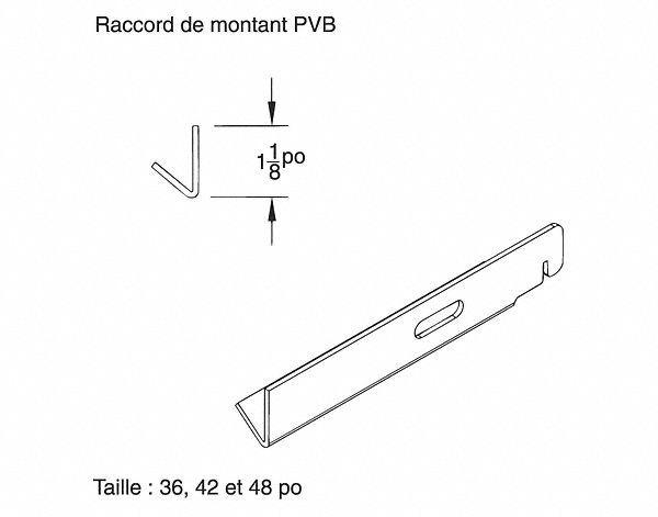 MODULAR SHELVING COMPONENT, TRIM LINE FRAME CONNECTOR, TFCV, OFF WHITE, 48 IN, METAL