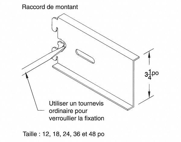 MODULAR SHELVING COMPONENT, TYPE 1 POST CONNECTOR, HEAVY-DUTY, ADJ, GREY, 18 IN L, BAKED ENAMEL