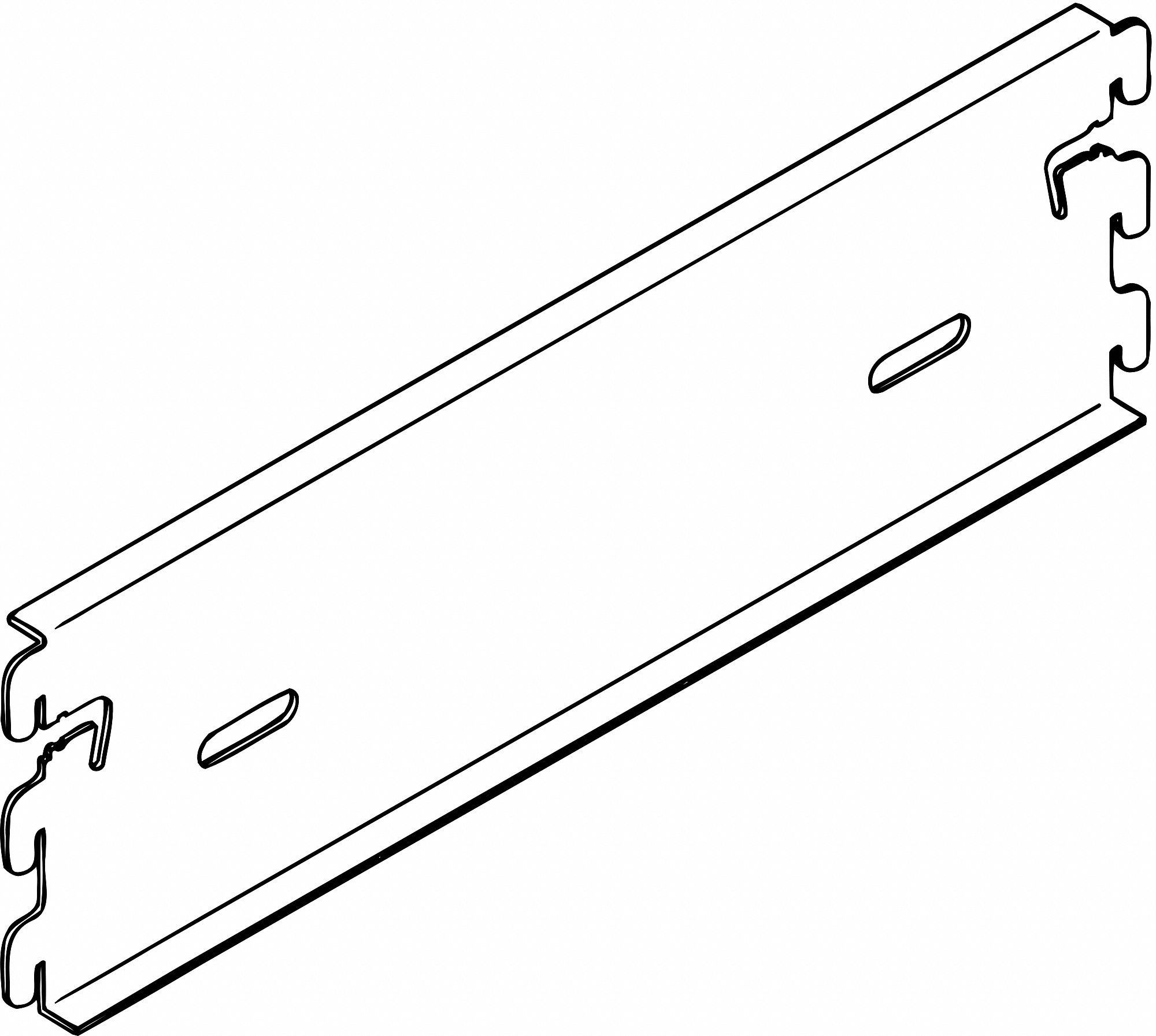 MODULAR SHELVING COMPONENT, TRIM LINE POST CONNECTOR W LOCKING TAB, TPC, OFF WHITE, 12 IN