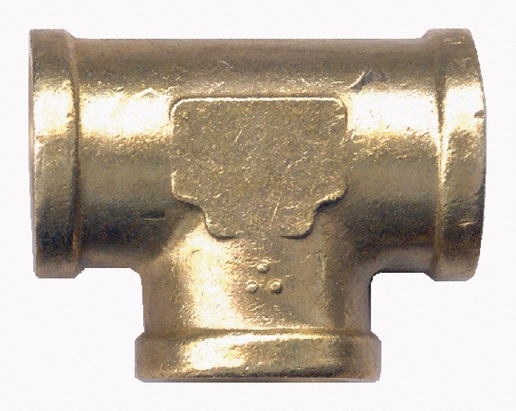 TÉ,FORGÉ,PLAGE DE TEMPÉRATURE : -65 ° F À 250 ° F,PRESSION MAX DE 1200 LB/PO2,¼ PO À 1/8 PO,LAITON