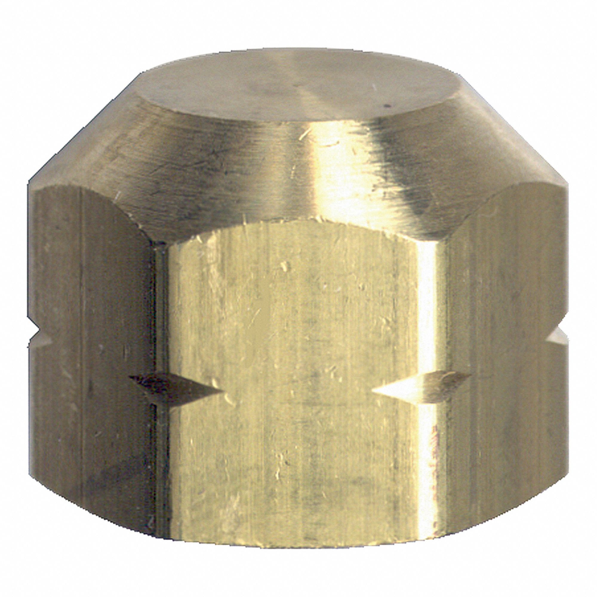 FITTING PIPE CAP, -65 °  TO 250 °  F, BRASS, CAP FPT CONNECTION, 3/8 IN