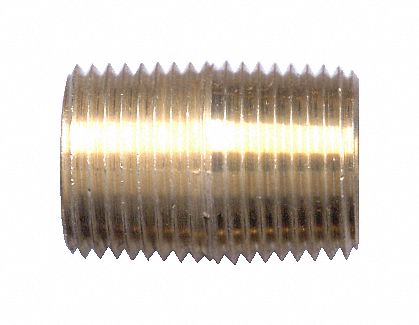 FAIRVIEW FITTING PIPE CLOSE NIPPLE 1 2 IN Brass Pipe Fittings