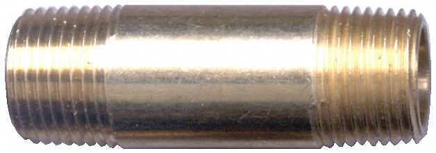 LONG NIPPLE FITTING, PIPE 1/4 IN X 3-1/2 IN LENGTH