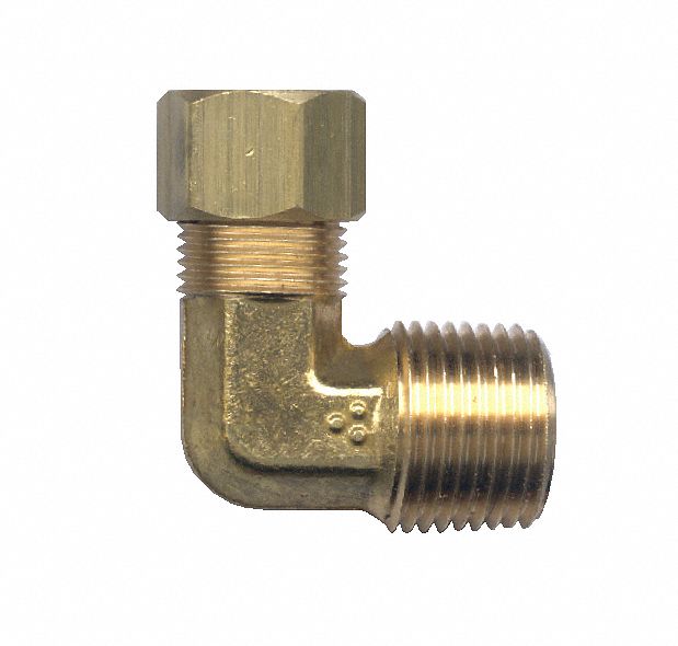 FAIRVIEW FITTING COMPR 90 ELBOW-MPIPE 1/2-1/4 IN - Brass Pipe