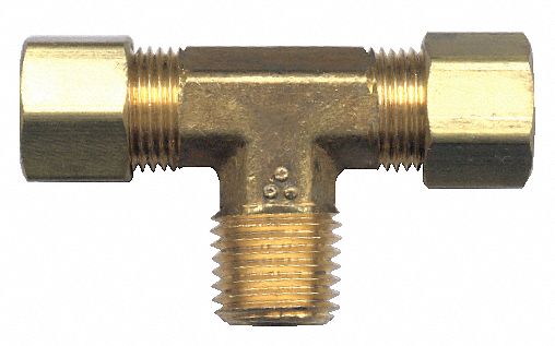 BRASS COMPRESSION FITTING TEE 3/16 (MID-18-102) - Ballard Industrial