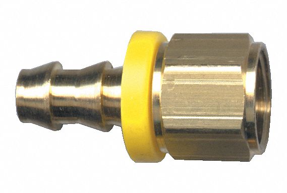 RACCORD TUYAU GRIP-TITE,CANNELURE TUYAU FEMELLE RAINURE,300LB/PO2 TEMP -40 220F,1/4 - 1/4PO,LAITON