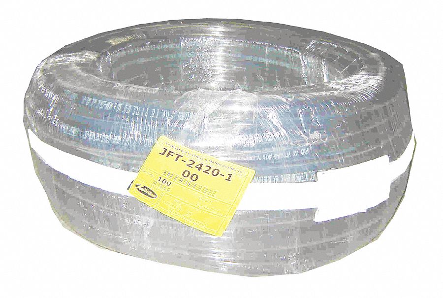 TUBING, 25 °  F TO 149 °  F, VINYL, 100 FT L, CLEAR, 65 PSI, 1/4 IN OUTSIDE DIAMETER, ⅛ IN INSIDE DIAMETER
