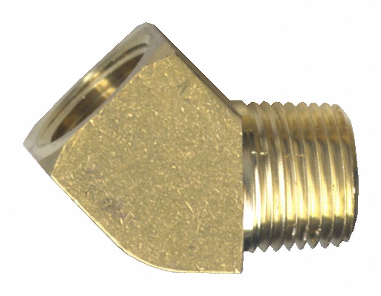 FAIRVIEW FITTING PIPE 45 ELBOW 1/2 IN Brass Pipe Fittings FARX124D X124D Grainger, Canada