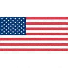 USA FLAG W HEADER/2 GROMMETS, 72 X 36 IN, KNIT POLYESTER