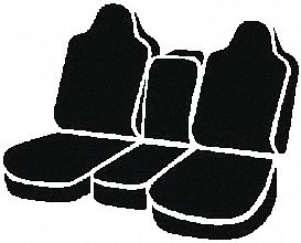 SEAT COVER, FOR FORD/FRONT SPLIT SEAT/40/20/40, BLACK, SADDLE BLANKET/SUPER-GRIP