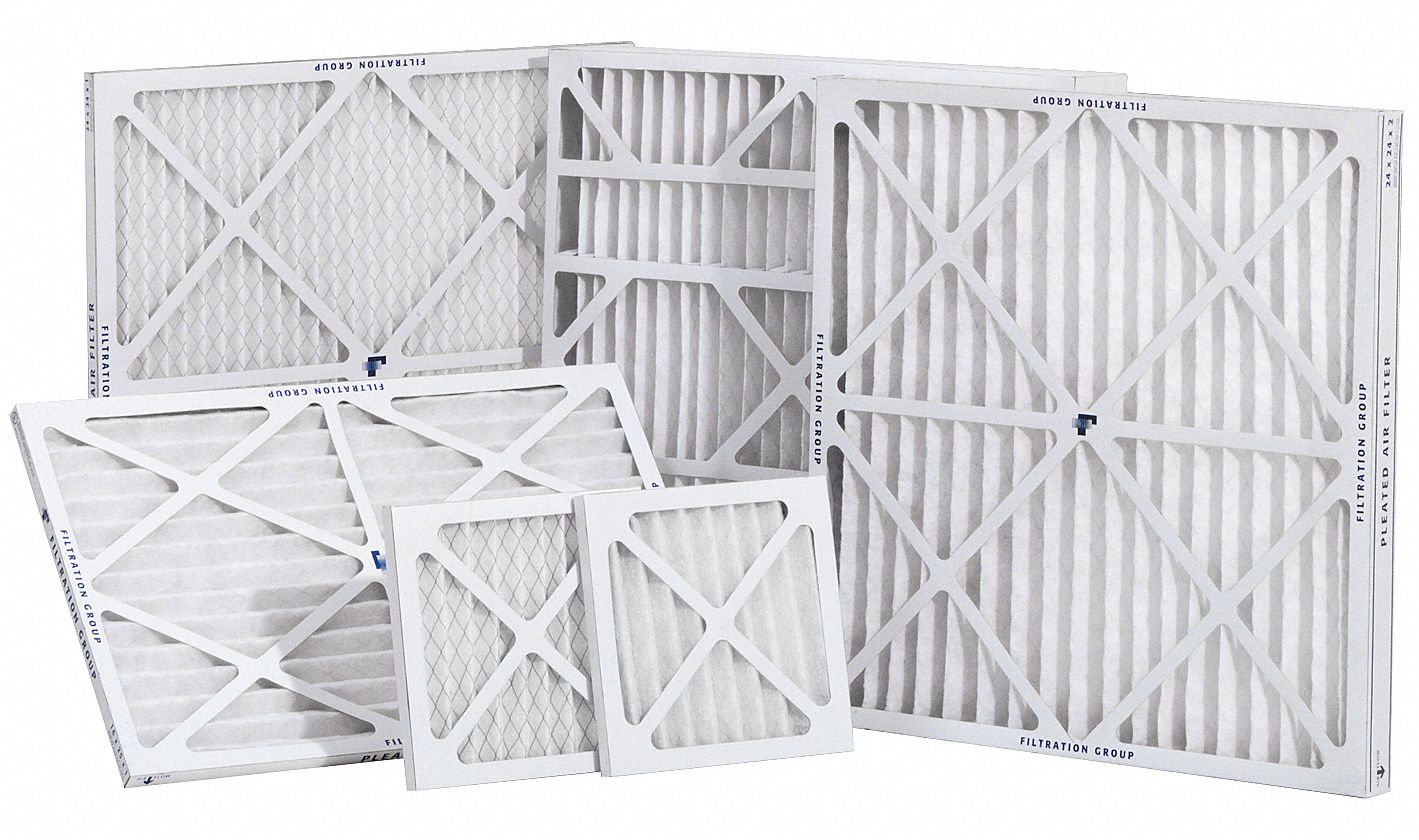 PLEATED AIR FILTER,24X24X2,WHITE