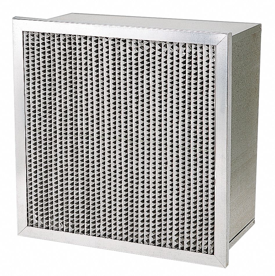 MULTI PLEATED AIR FILTER, MERV 14, MAX 200 ° F, 24 X 24 X 12 IN