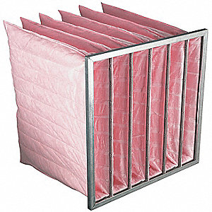 AIR FILTER, 6 POCKET, 85% EFFICIENCY, 30 SQ FT, 24 X 24 X 12 IN, SYNTHETIC POLYPROPYLENE, CA 6