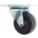 SWIVEL CASTER, 270 LB CAPACITY, 3 IN WHEEL, RUBBER/ZINC