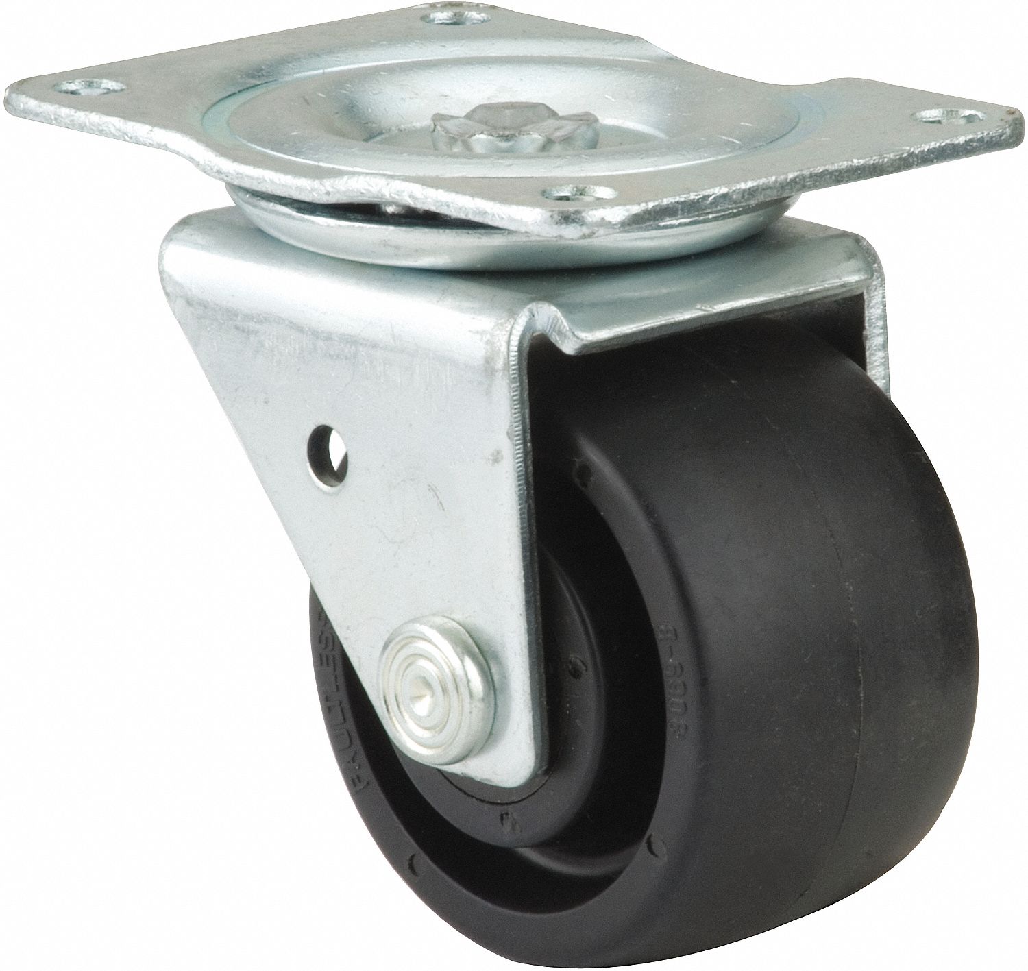 SWIVEL WHEEL, NON-MARKING, 700 LB MAX, 1 13/16 X 3 IN, NYLON