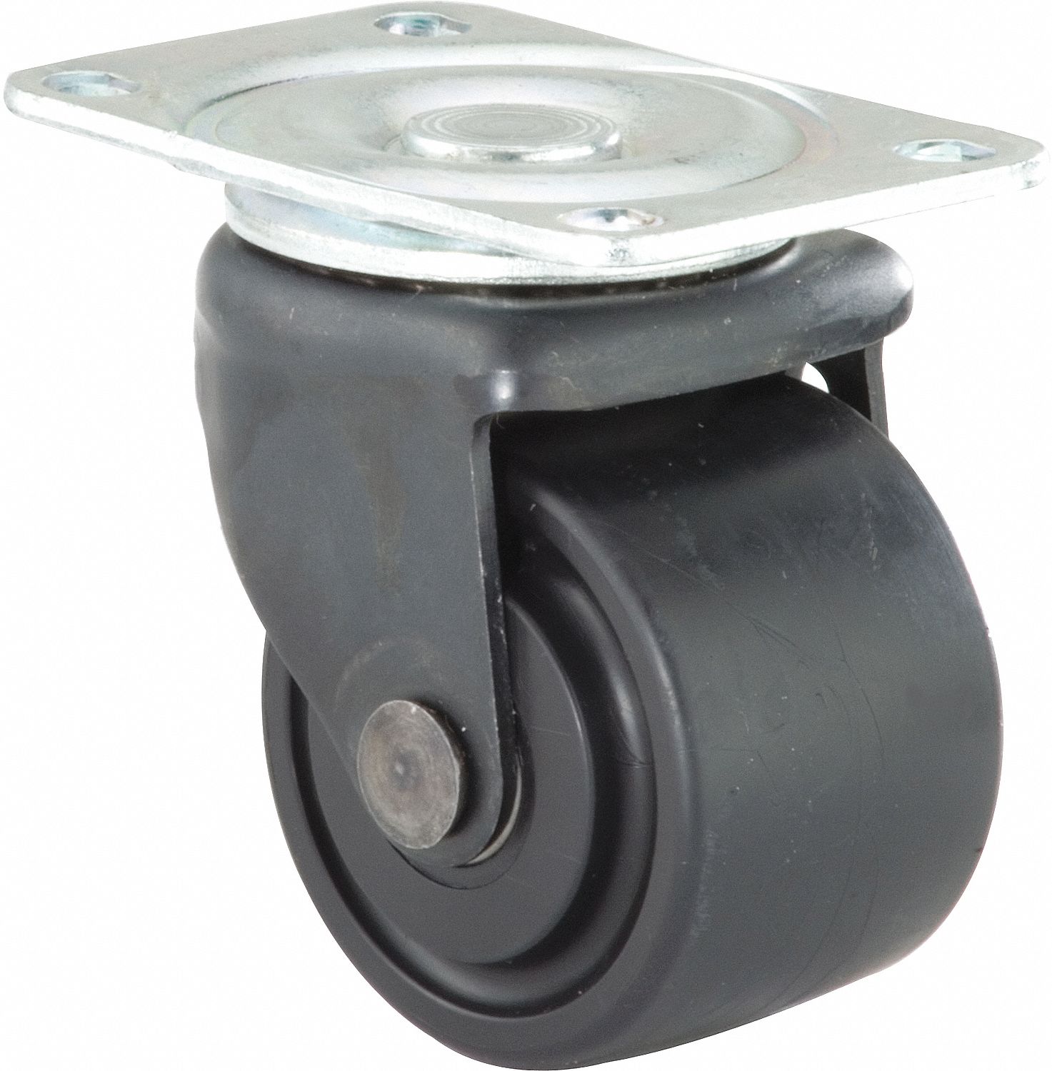 SWIVEL WHEEL, 400 LB MAX, 1 3/4 X 2 1/2 IN, POLYPROPOLENE