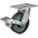 CASTER, RIGID, SINGLE BALL, LD CAP 1500 LB, WHEEL SZ 2 X 6 IN, CAST IRON/ZINC-PLATED