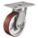 CASTER, SWIVEL, LD CAP 700 LB, WHEEL SZ 2 X 4 IN, CAST IRON/URETHANE/ZINC-PLATED