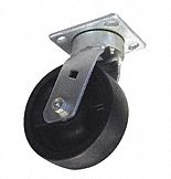 CASTER, SWIVEL, 1000LB LD CAP/3 7/8 IN SWIVEL/NO KINGPIN, BLK, 2 X 6.5 X 5 IN, REINFORCED TP