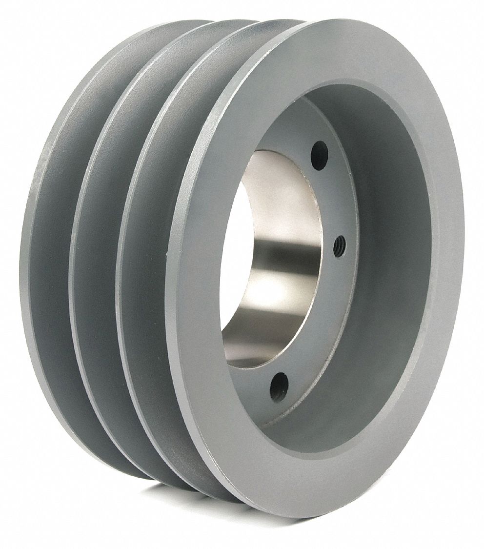 Bushed Bore, 3 Groove, Standard V-Belt Pulley - 5YKU5|3V503 - Grainger