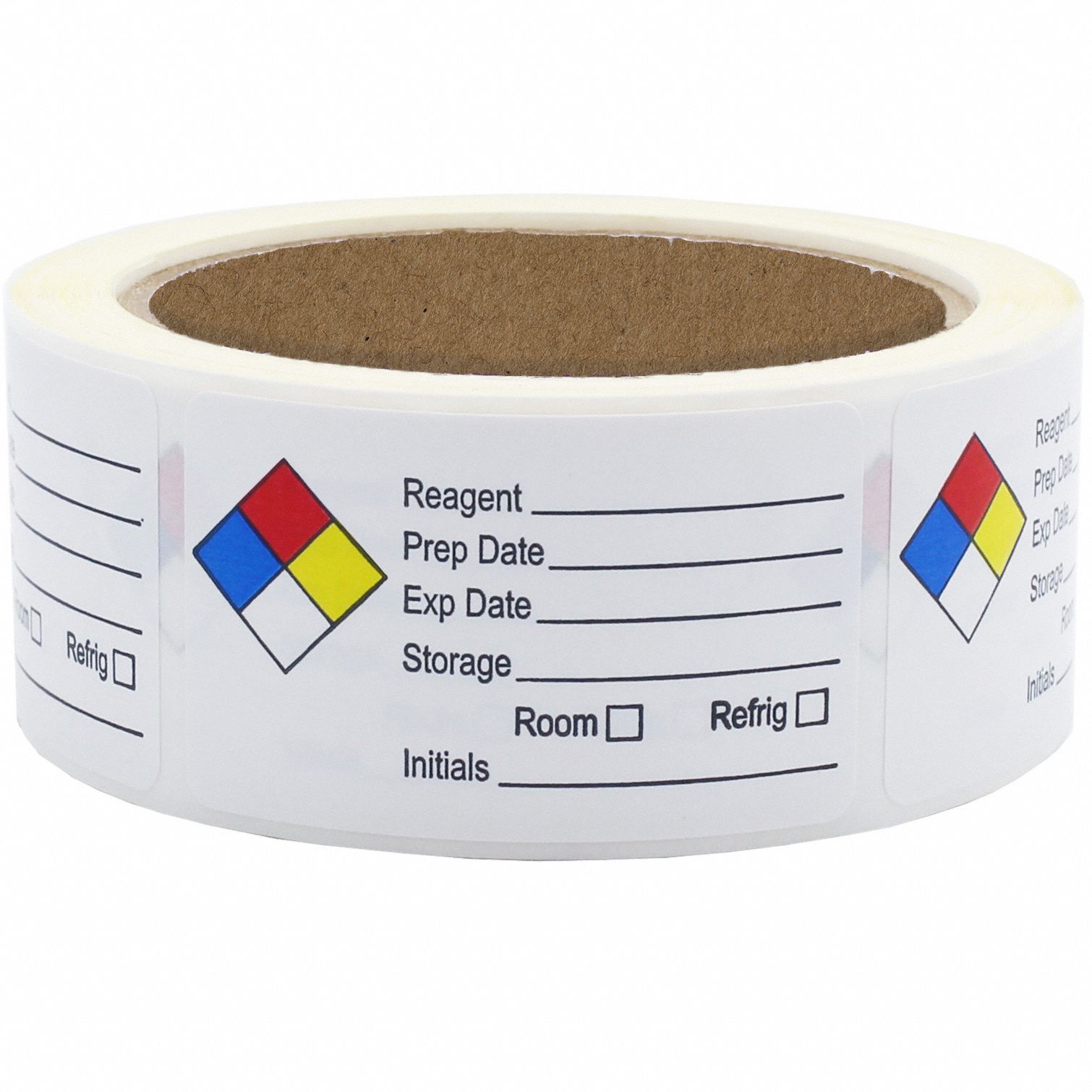 ROLL PRODUCTS, Non-Reflective, 4 1/8 in Wd, Label - 10Y372|163-0014 ...