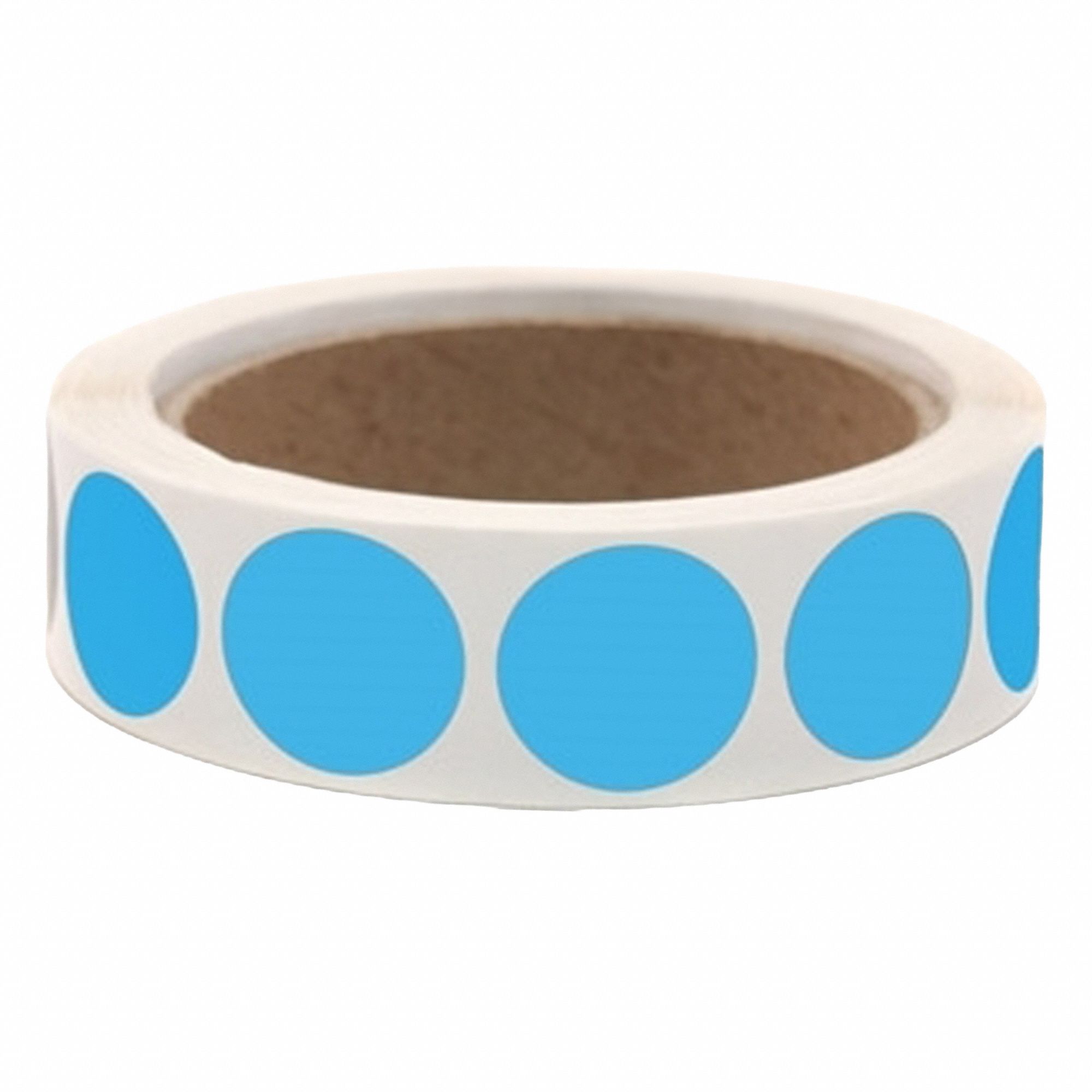 3/4 in Dia, Blue, Inventory Label - 10Y496|119-0003E - Grainger