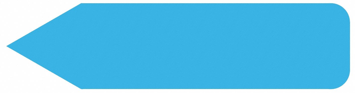 Inventory Label: 4 in Wd, 1 1/4 in Ht, Blue, Flag, Polyester, Indoor, No Text