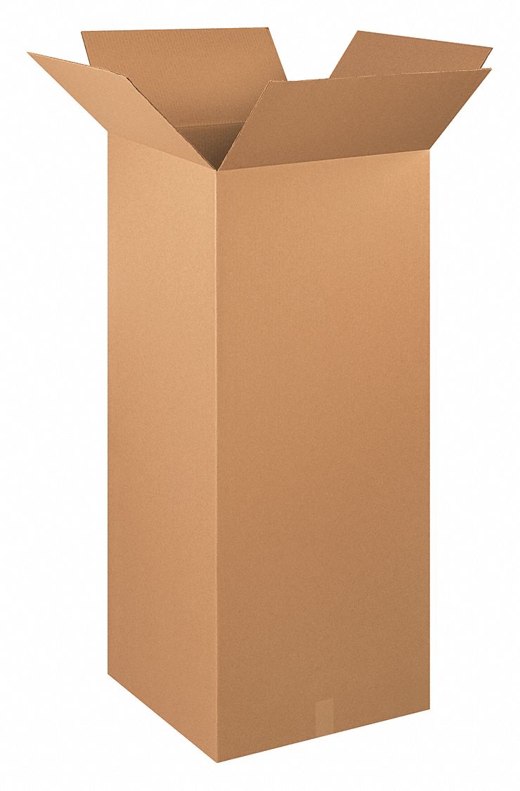 GRAINGER APPROVED Shipping Box, Tall, Single Wall, 20x20x48 in Inside ...