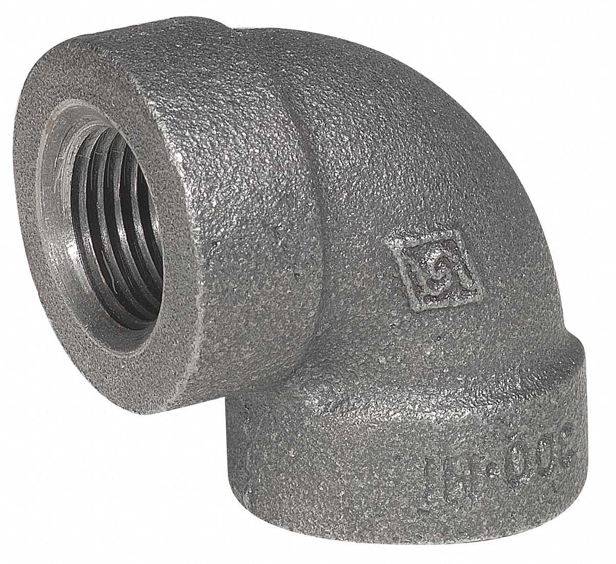 ELBOW, CLASS 300, 45 DEGREES, BLACK, 1 IN, MALLEABLE IRON