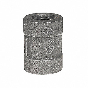 COUPLING, CLASS 300, BLACK, 1-1/2 IN, MALLEABLE IRON