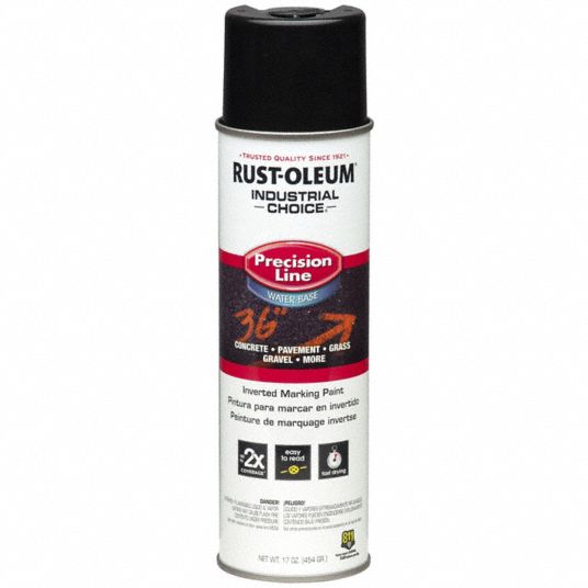 RUST-OLEUM, Inverted Paint Dispensing, Black, Line Marking Paint ...