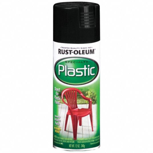 RUSTOLEUM Spray Paint in Gloss Black for Fiberglass, Plastic, Vinyl