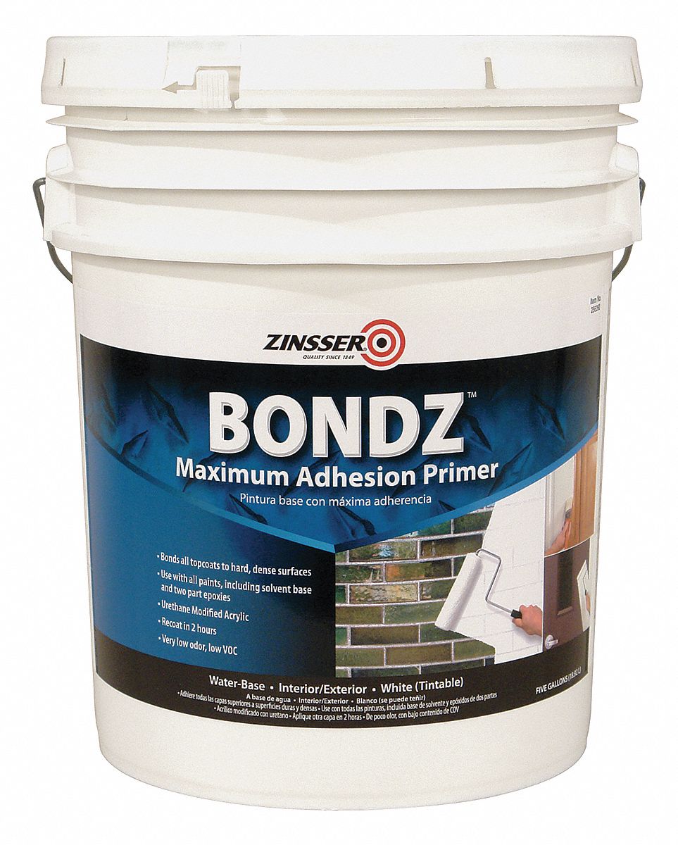 ZINSSER Interior/Exterior Primer with 400 sq ft/gal Coverage, Flat White, 5 gal 10Z881256260