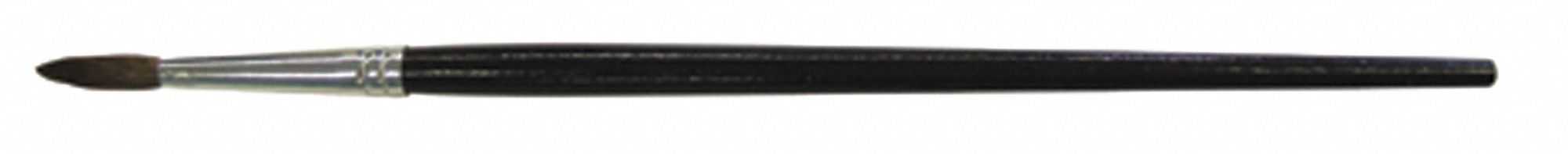 BROSSE D'ARTISTE, BROSSE 1/2 POL ET 1/8PO EPAIS, BOIS PEINT / POIL CHAMEAU