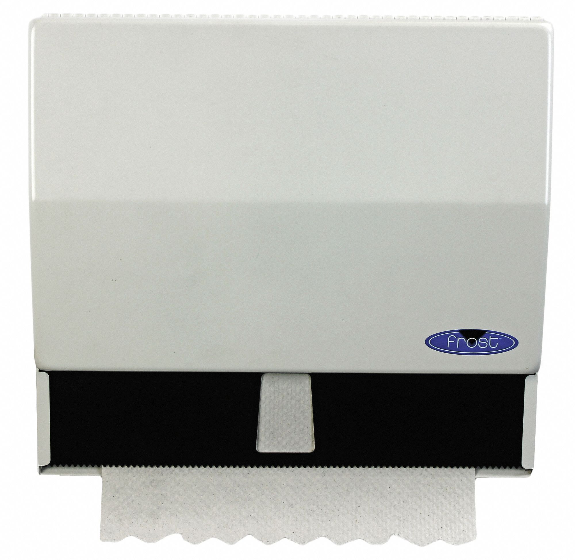 CABINET TOWEL DISPENSER, WHITE, STAINLESS STEEL