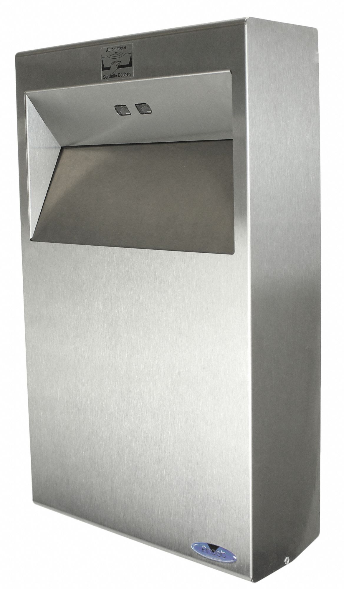 HANDS-FREE NAPKIN DISPOSAL UNIT, CAP 5.1 L, 10 3/4 X 17 5/8 X 4 IN, STAINLESS STEEL