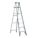 STEPLADDER, 2400 SERIES, MEDIUM DUTY, MAX 225 LBS, 7 FT 6 IN, 25 IN, 3 IN, ALUMINUM, CSA