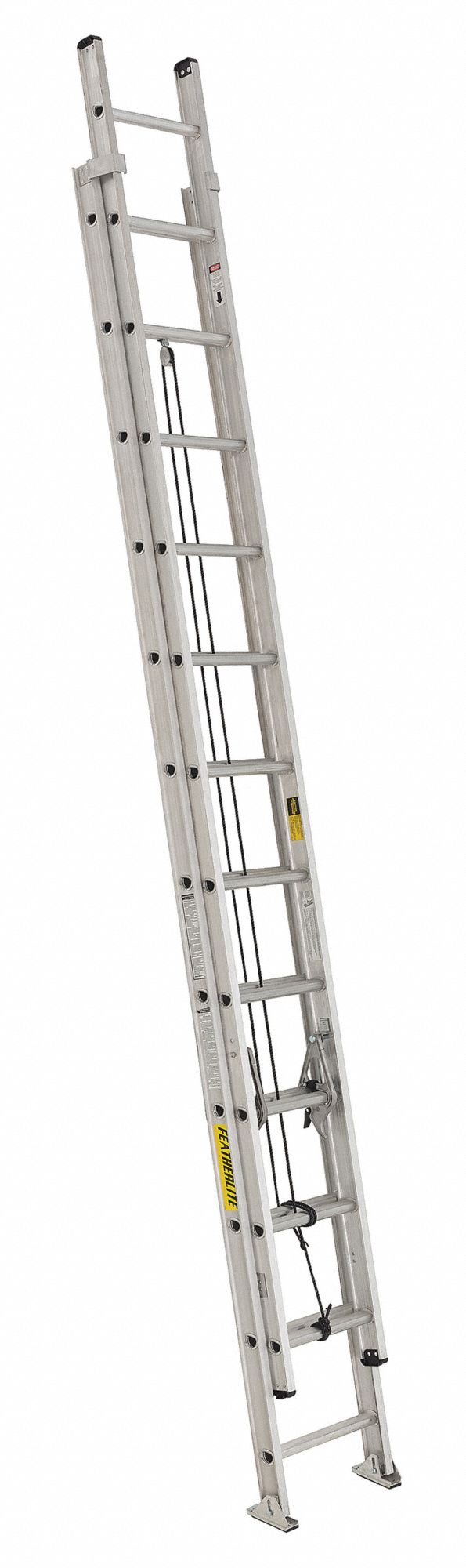 LADDER, TYPE 1A, HEAVY-DUTY, CSA GR 1, CAP 250 LBS, SWIVEL, YELLOW, 24 FT X 17 3/4 IN, AL