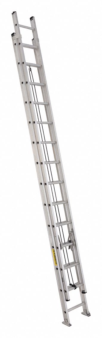 LADDER, TYPE 1A, HEAVY-DUTY, CSA GR 1, CAP 300 LBS, SWIVEL, 28 FT X 17 3/4 IN, AL