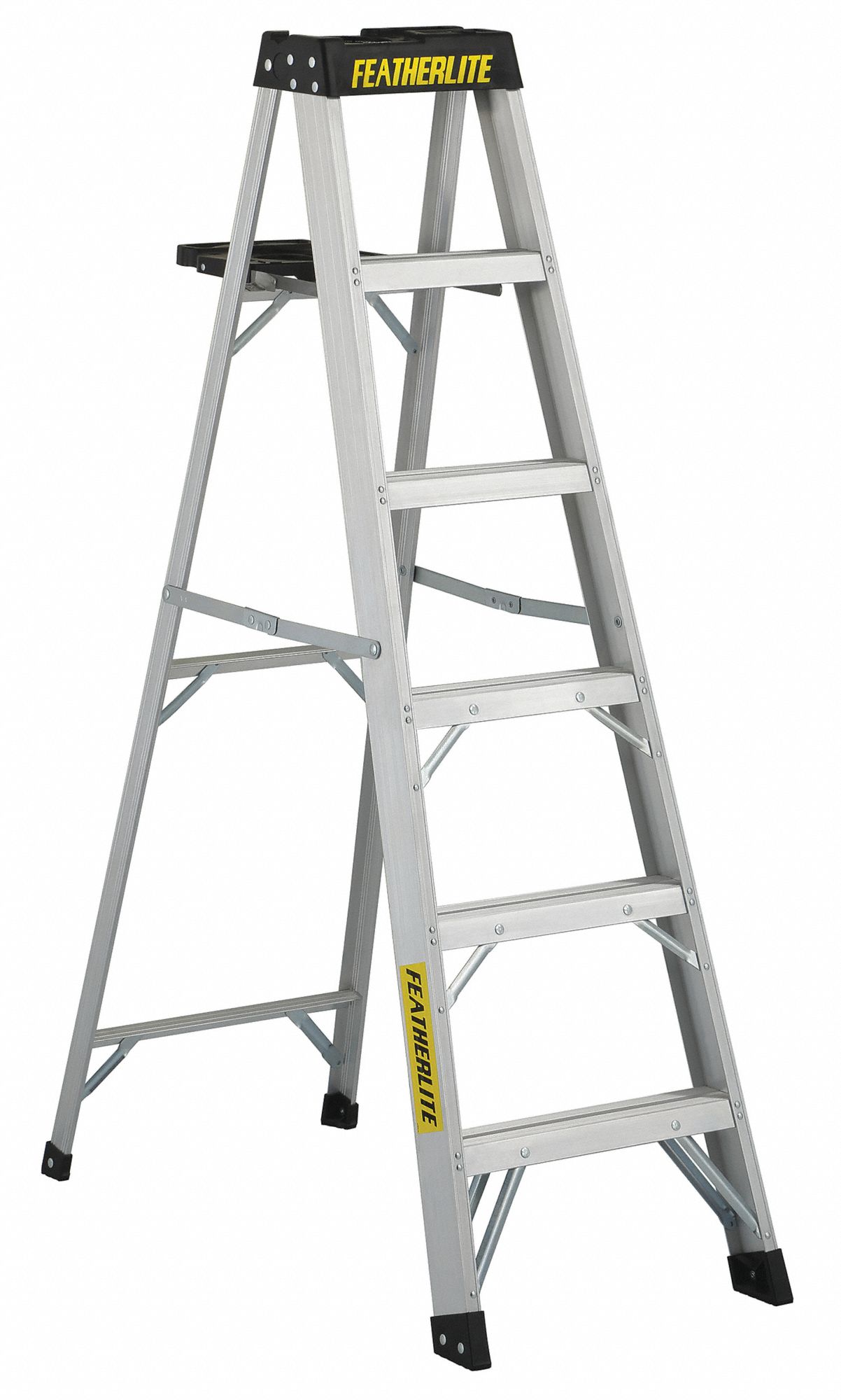 STEPLADDER, 3400 SERIES, HEAVY DUTY, MAX 300 LBS, 5 FT 8 IN, 21 IN, 3 IN, ALUMINUM, CSA