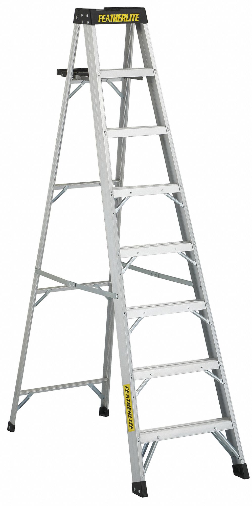 STEPLADDER, 3400 SERIES, HEAVY DUTY, MAX 300 LBS, 7 FT 9 IN, 24 IN, 3 IN, ALUMINUM, CSA