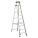 STEPLADDER, 3400 SERIES, HEAVY DUTY, MAX 300 LBS, 9 FT 7 IN, 26 IN, 3 IN, ALUMINUM, CSA