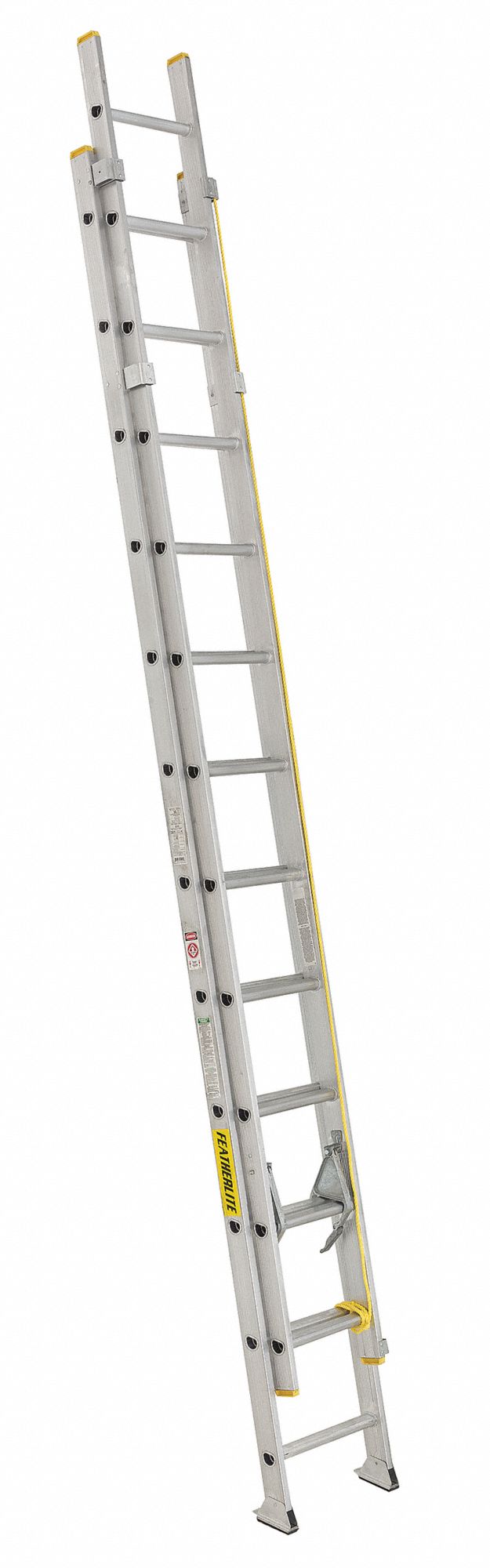 4200D SERIES EXTENSION LADDER, YELLOW, 24 FT H, TYPE IA ANSI, EXTRA HEAVY-DUTY, ALUMINUM
