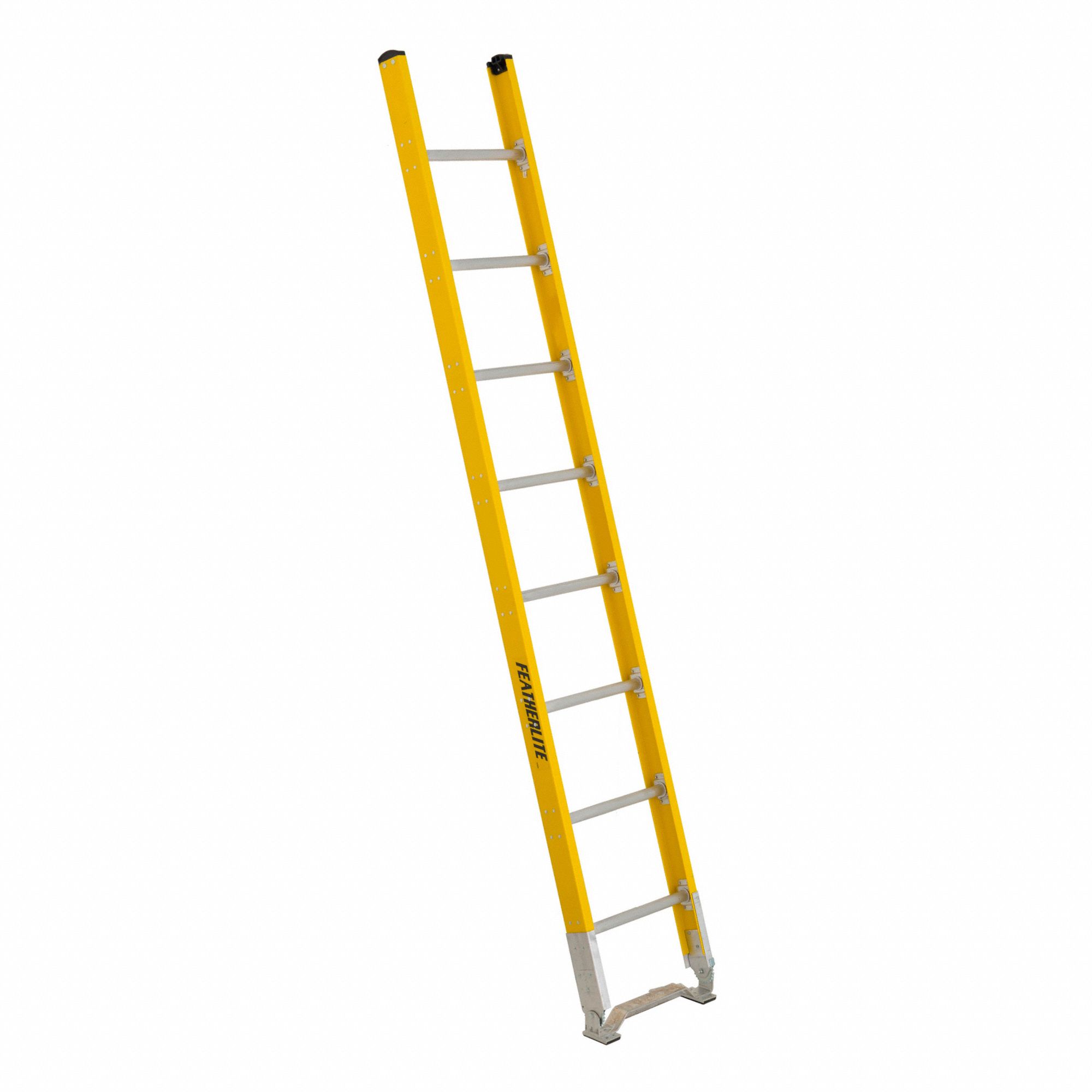 STRAIGHT LADDER, 8 FT LADDER SIZE, FIBREGLASS, 300 LB LOAD CAPACITY, 30 LB W, 5.8 FT STANDING H