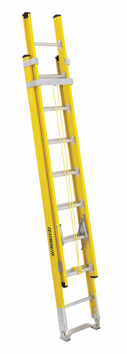 6200 SERIES EXTENSION LADDER, YELLOW, 16 FT H, TYPE IAA ANSI, FIBREGLASS