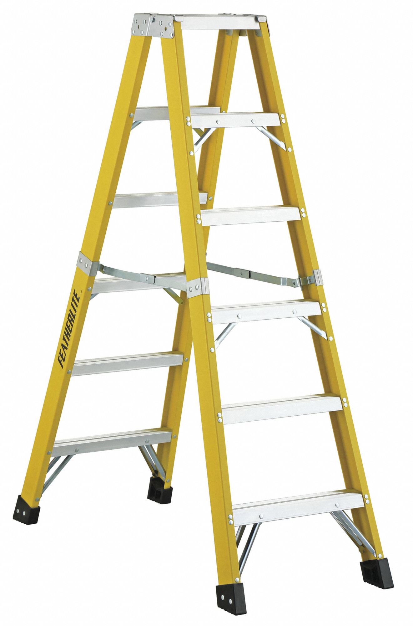 6600 SERIES STEPLADDER, 6 FT H, TYPE IA ANSI, FIBREGLASS